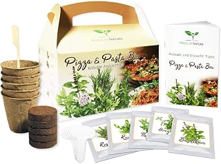 Pizza & Pasta kruidenzaden-cadeaubox · Cadeauset met 5 zaadsoorten