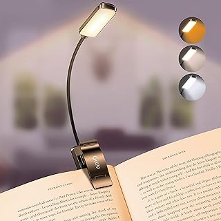 Gritin oplaadbaar leeslampje · 9 leds · met boekclip · dimbaar