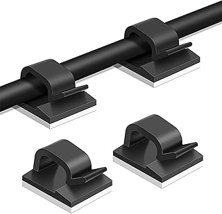 Zelfklevende kabelhouders · Set van 50 · zwart