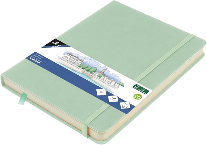 Kangaro Art schetsboek A5 · Mint · hardcover · 80 vellen · 140 g/m² crèmekleurig papier