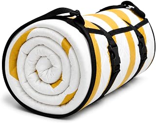 Wolfwise opvouwbare picknickdeken · 200 × 200 cm · geel · met draagriem
